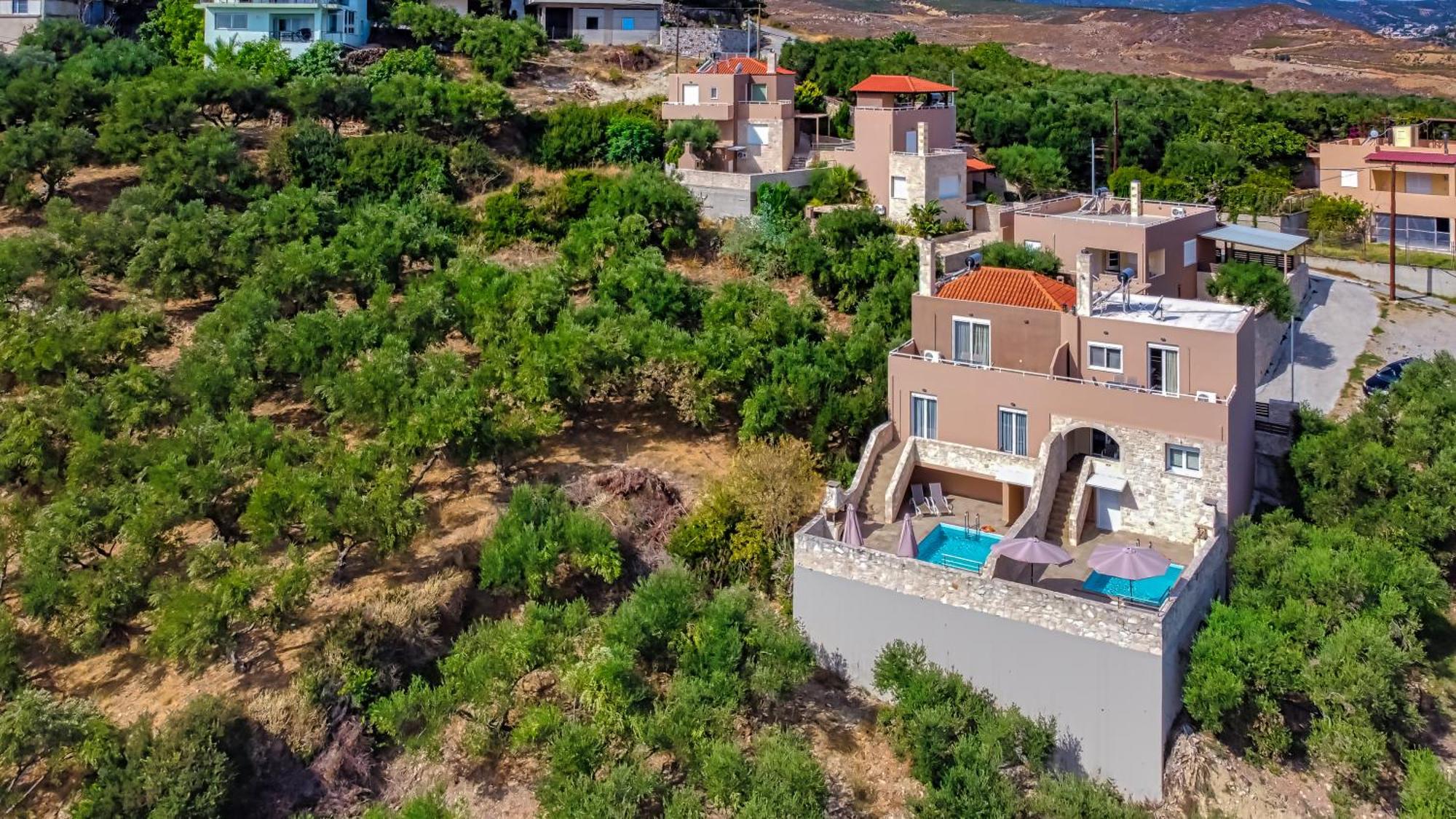 Theo Villas With Sea View Marathokefala Bagian luar foto